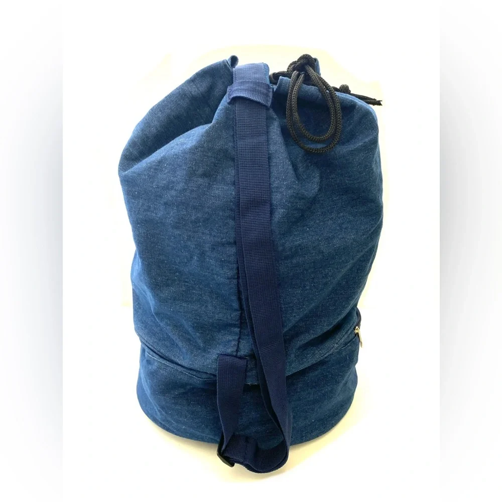 Guess - Los Angeles Women’s Blue Denim Drawstring Bucket Backpack Vintage